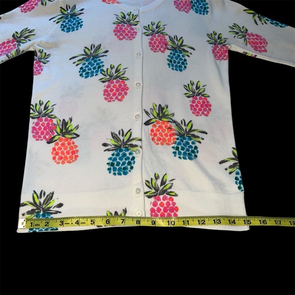 MERONA | Colorful Pineapple Cardigan Sweater | 3/4 Sleeve | Size Small - Picture 8 of 11